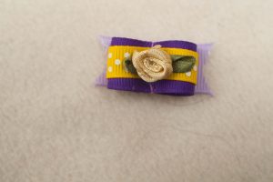 Lacito morado y amarillo con florecilla-249