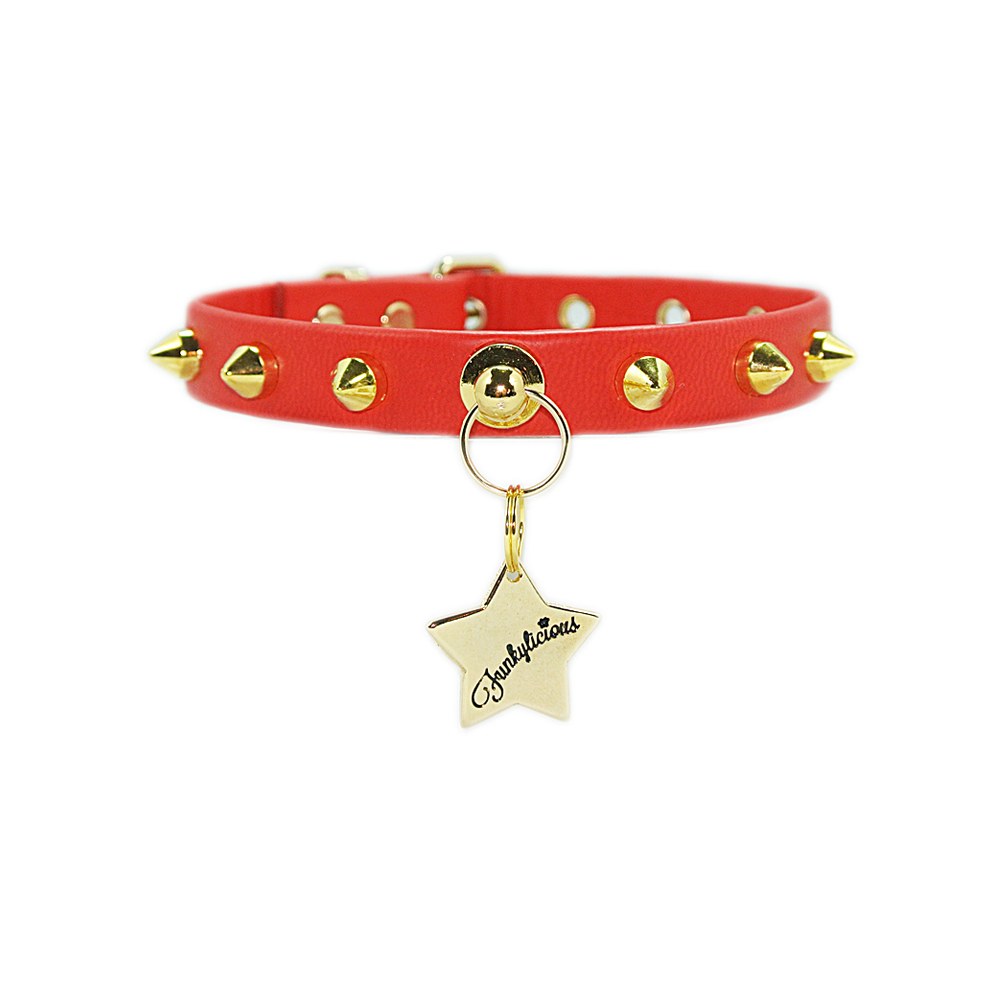 Collar Baby Punk Rojo